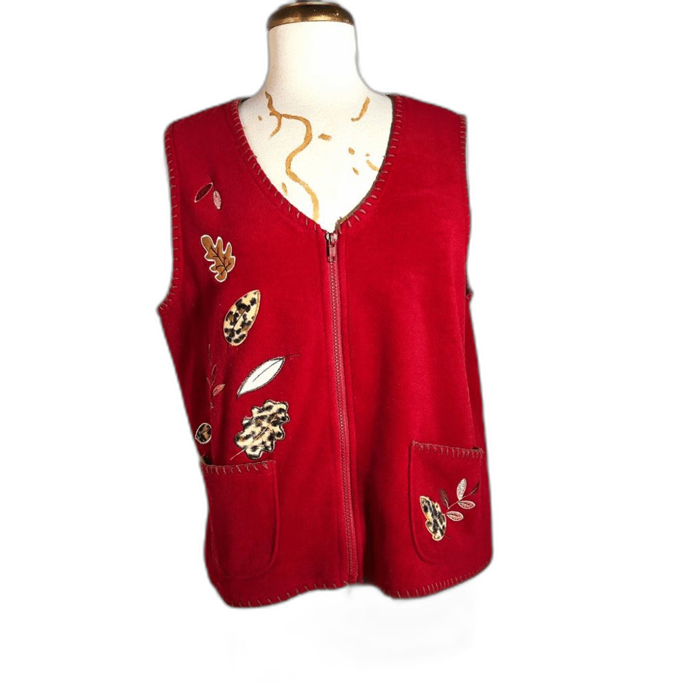 Capacity Vest Petite L Vintage 90's Boho Chic Coquette Maximalist Soft Vest
